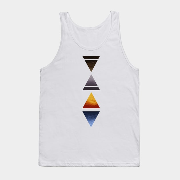 Earth, Wind, Fire, Water 4 Elements Tank Top by DrawAHrt